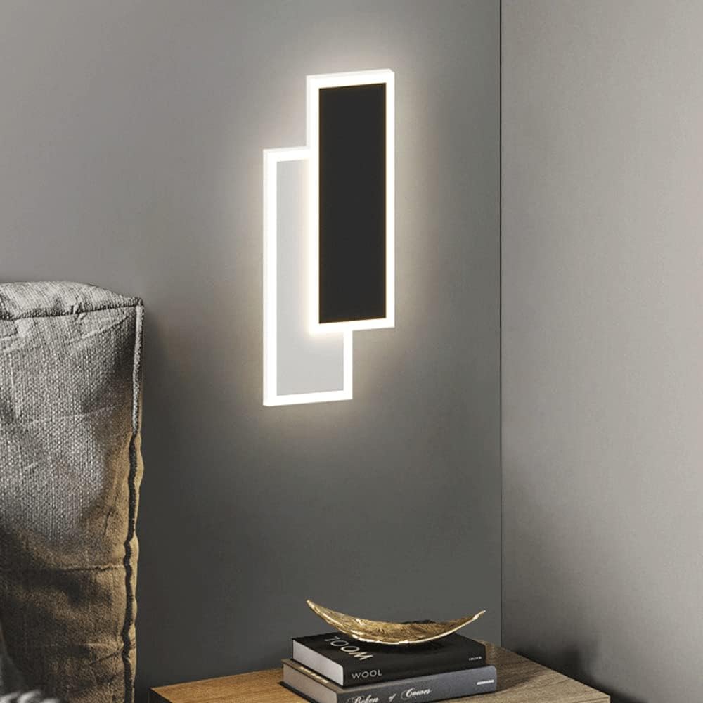 Nero e Bianco / 3 temperature in uno CCT- (3000K-4000K-6500K) Applique DAMA- Applique per interno 15W