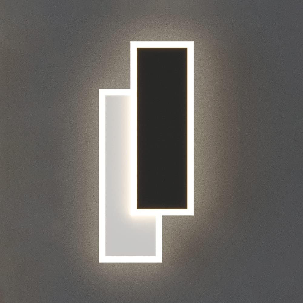 Nero e Bianco / 3 temperature in uno CCT- (3000K-4000K-6500K) Applique DAMA- Applique per interno 15W