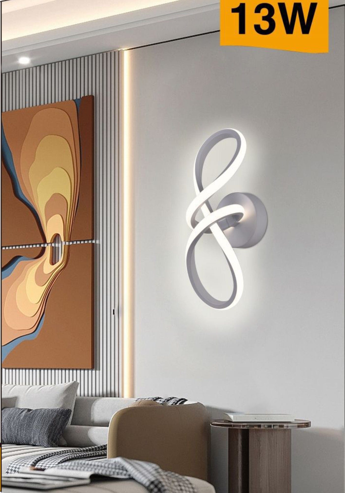 Applique design 13w bianco infinito