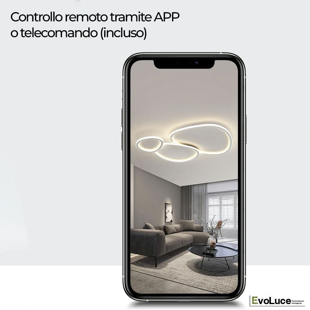 "BIGSTONE" - Lampadario Design 100W con Telecomando per Regolazione Temperatura Colore e Luminosità