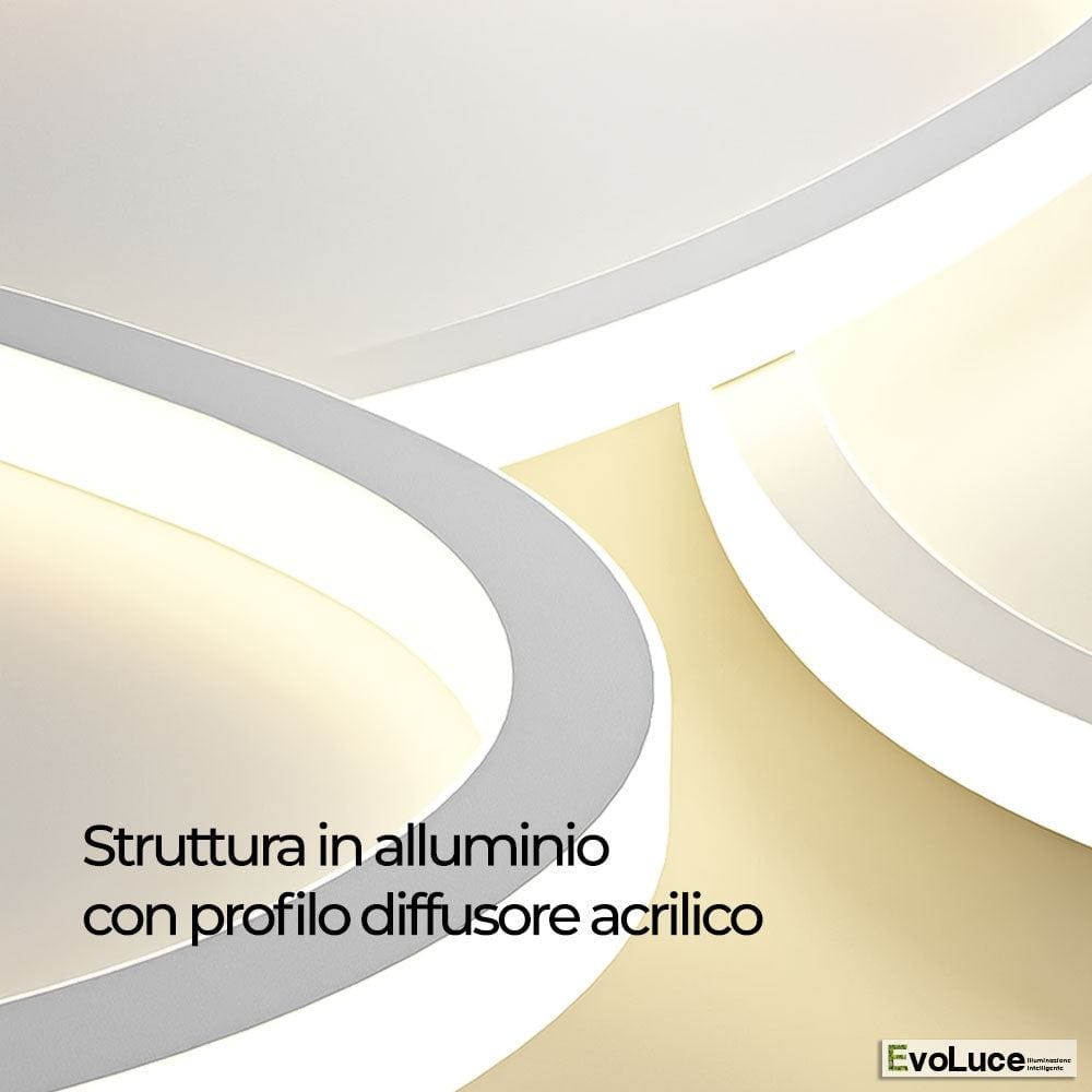 "BIGSTONE" - Lampadario Design 100W con Telecomando per Regolazione Temperatura Colore e Luminosità