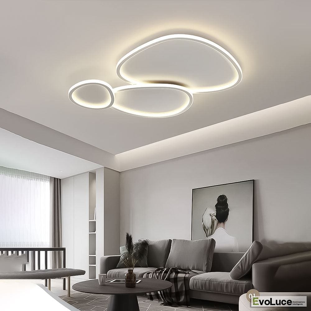 "BIGSTONE" - Lampadario Design 100W con Telecomando per Regolazione Temperatura Colore e Luminosità
