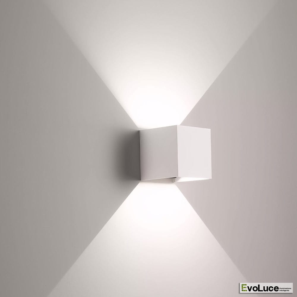 Calda 3000k / Bianco / 12w "CUBO" - Applique da parete di Design 12w