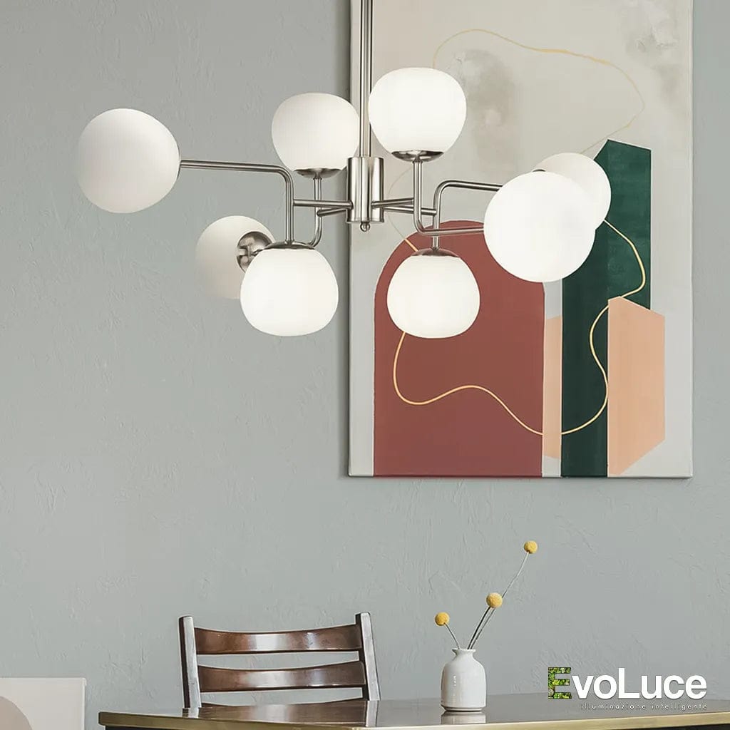 ERICH - Sospensione Luxury 25 Sfere con Lampadina G9