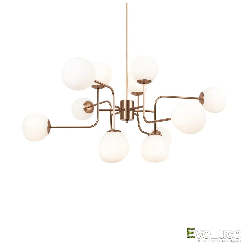 ERICH - Sospensione Luxury 25 Sfere con Lampadina G9