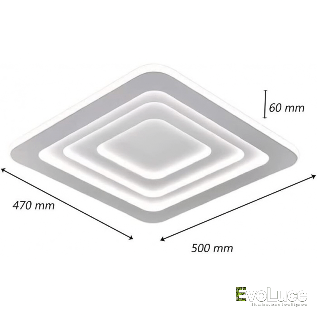 "GRECALE SON" - Plafoniera Design Con Telecomando