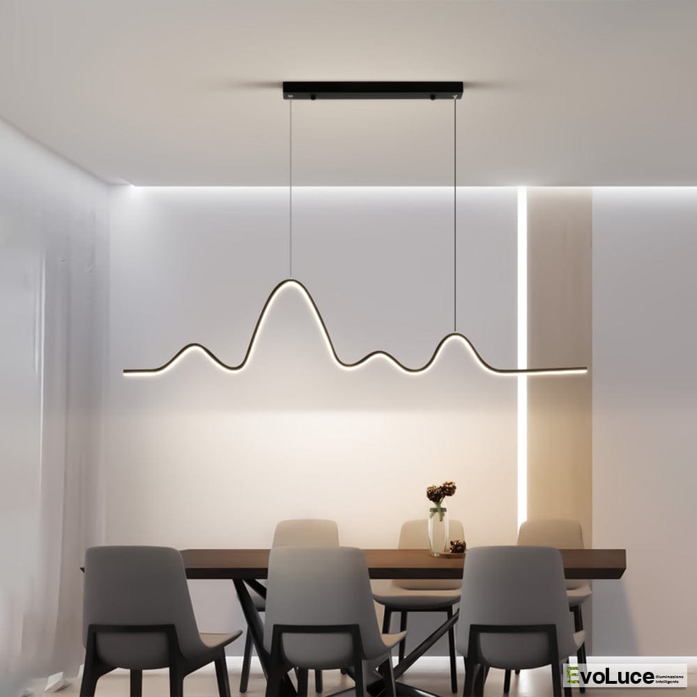 Lampadari e Pendenti Nero / Calda 3000K "BREATH" - Lampadario Design Nordic 25W