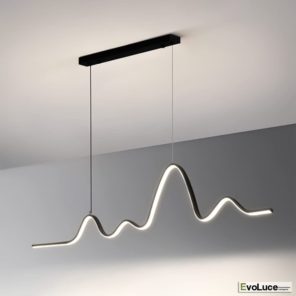 Lampadari e Pendenti Nero / Naturale 4000k "BREATH" - Lampadario Design Nordic 25W