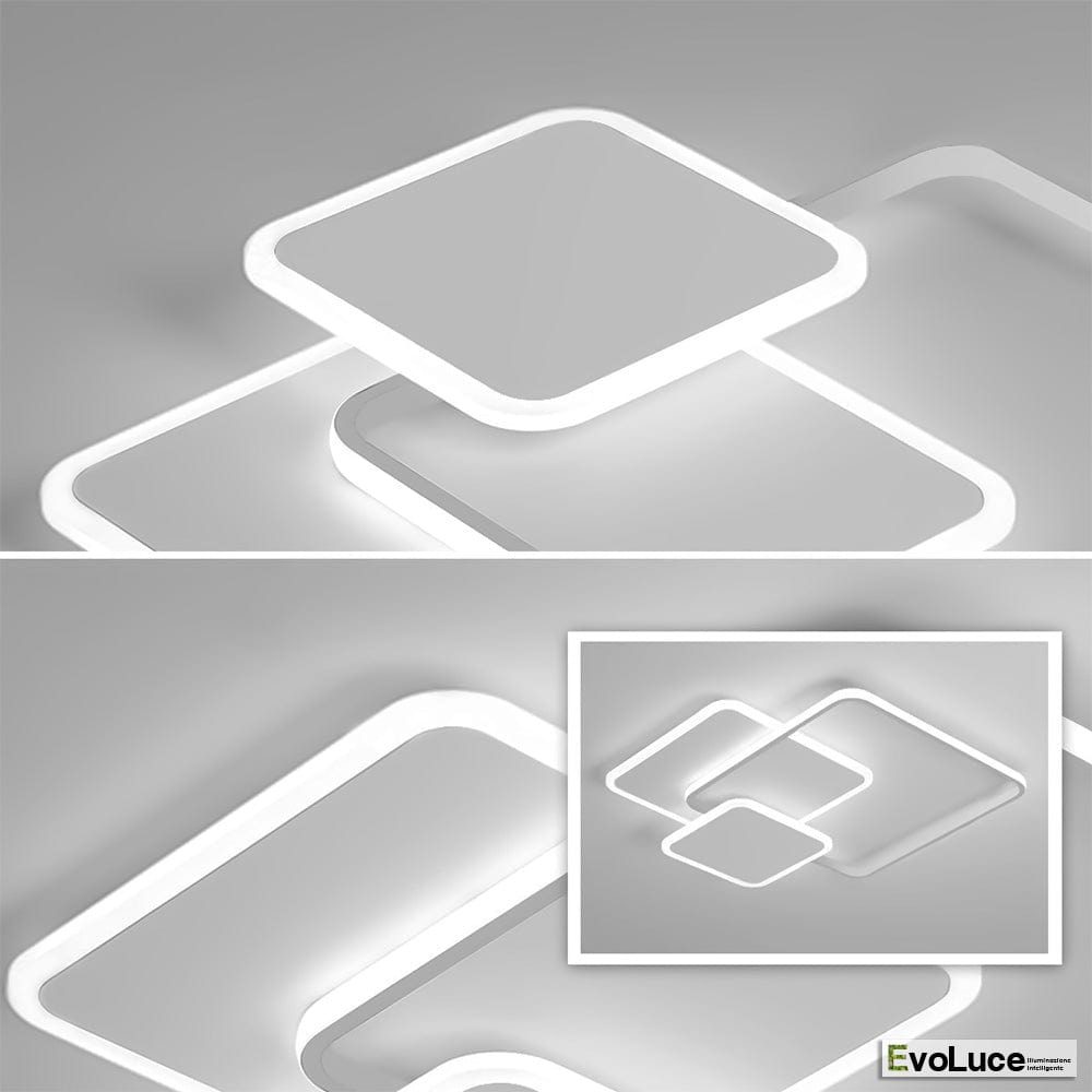 Lampadari e Pendenti "PLAZA" - Lampadario Design Minimal 48W