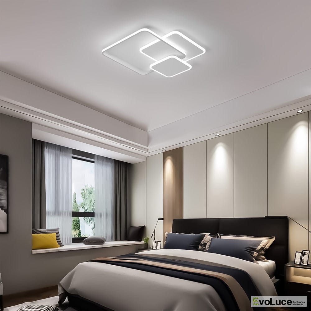 Lampadari e Pendenti "PLAZA" - Lampadario Design Minimal 48W