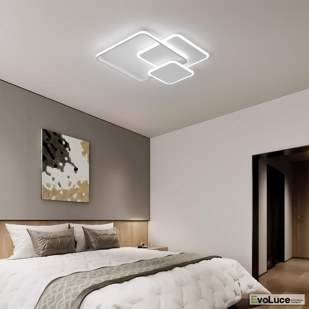 Lampadari e Pendenti "PLAZA" - Lampadario Design Minimal 48W