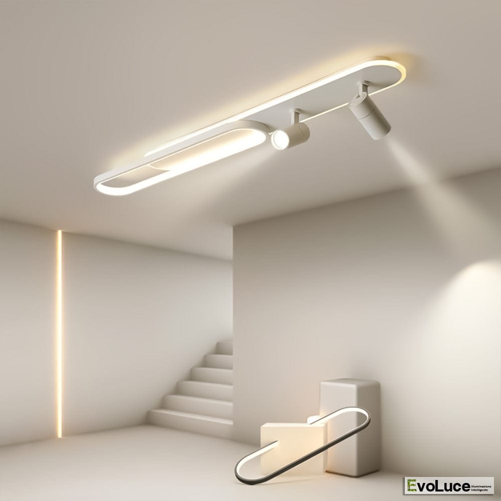 Lampadari e Pendenti "SPOTTY" - Lampadario Design con Faretti Spot 50w + Lampadine