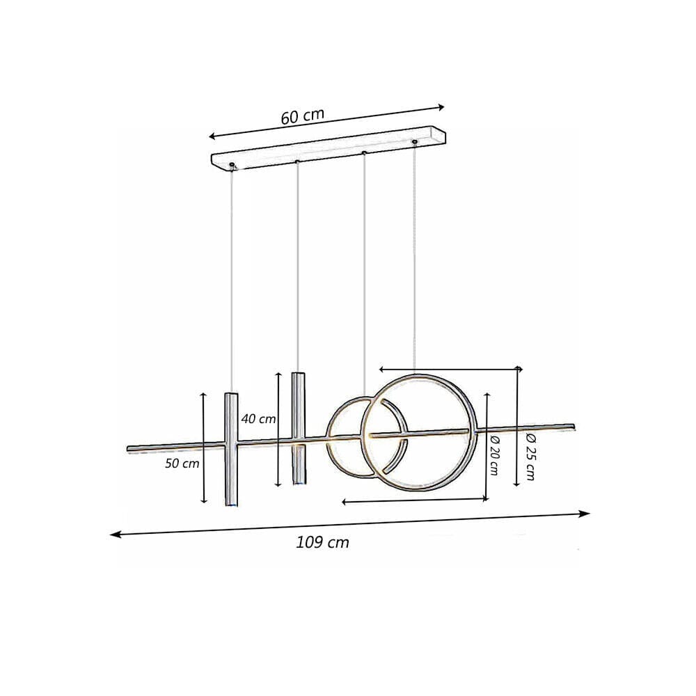 Lampadari e Pendenti "ZUGA" - Lampadario Design 48W
