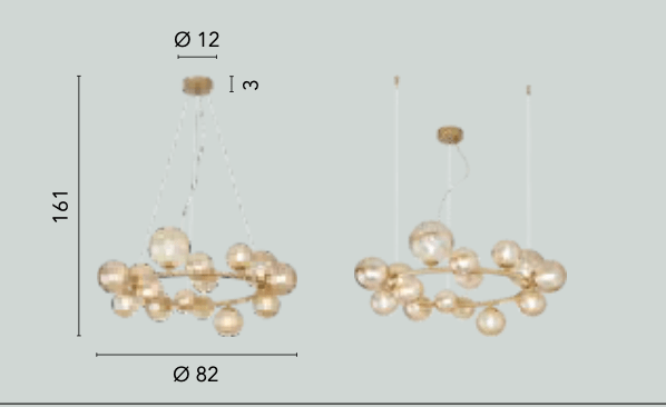 Lampadario sospensione Honey circolare (S16)