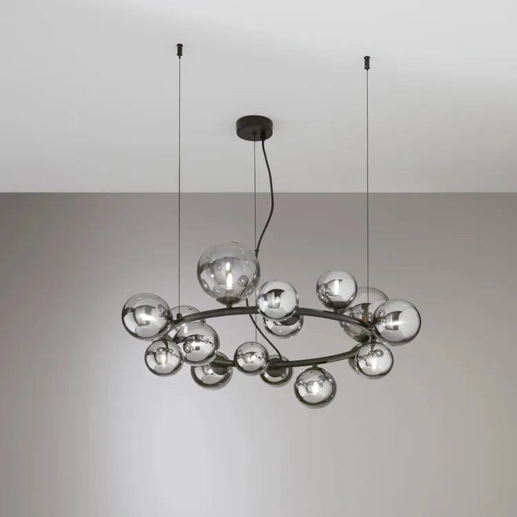 Nero / Si Lampadario sospensione Honey circolare (S16)