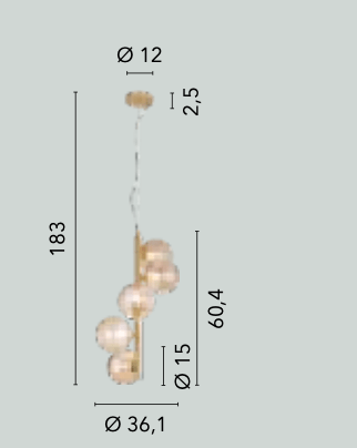 Lampadario sospensione Honey (S5)