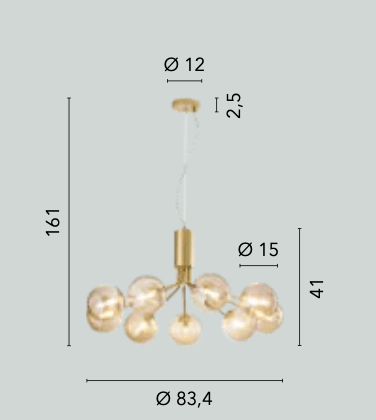 Lampadario sospensione Honey (S9)