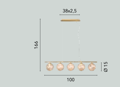 Lampadario sospensione Honey (SQ5)