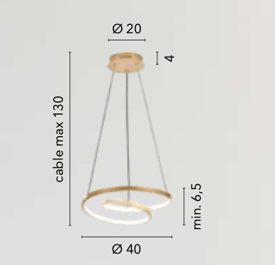 Lampadario sospensione LIEVE S40