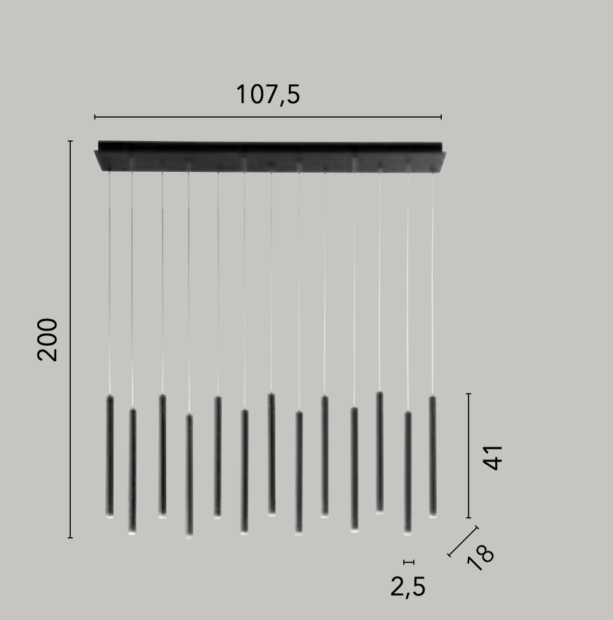 Lampadario sospensione PYPE (SQ13)