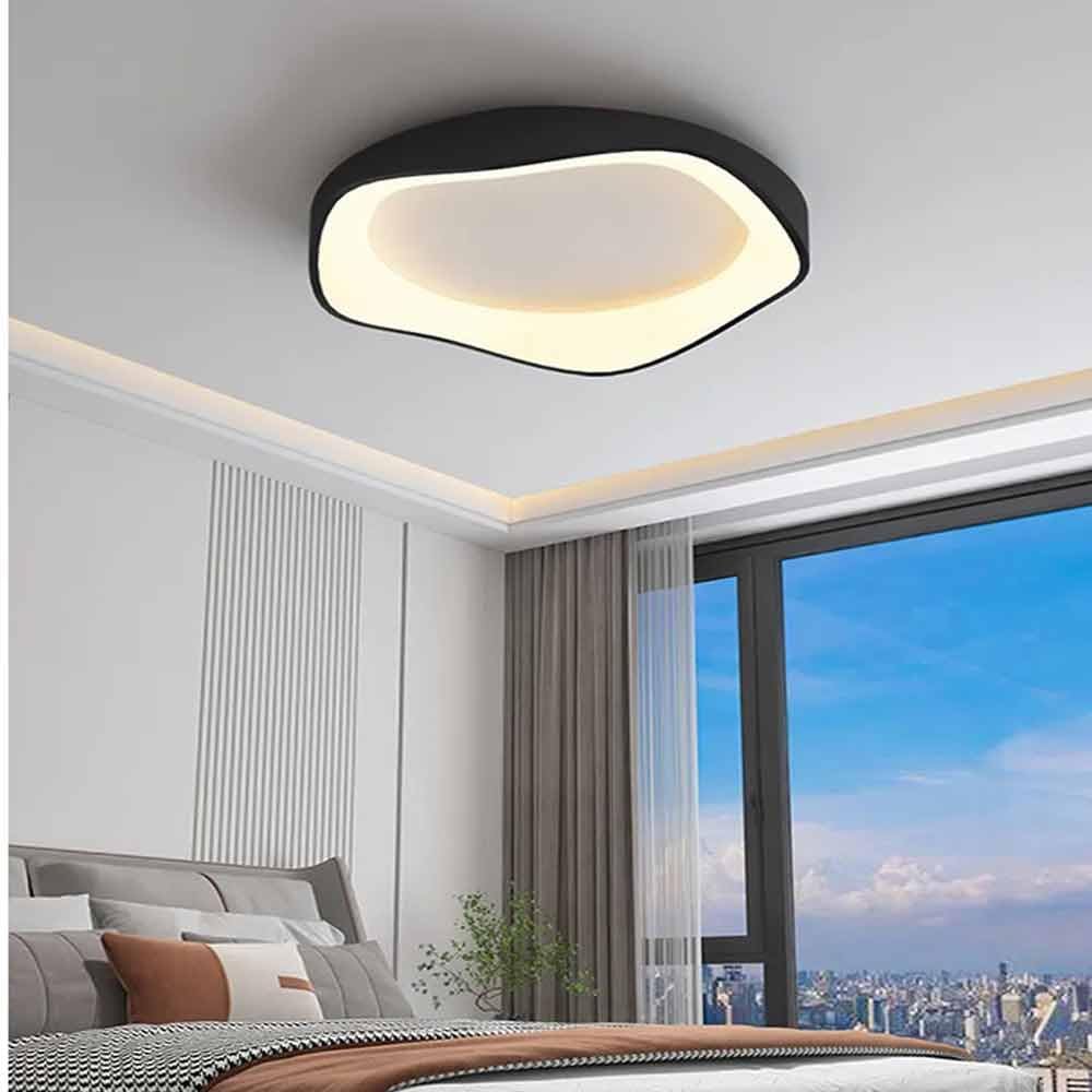 Nero "MIRA" - Lampadario Design 38W LED con Regolazione Intensità e Temperatura Colore
