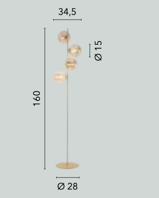 Piantana da terra HONEY (PT4)