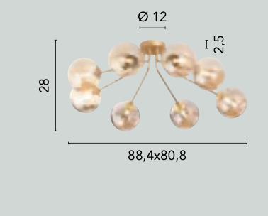 Plafoniera Lampadario Honey (PL8)