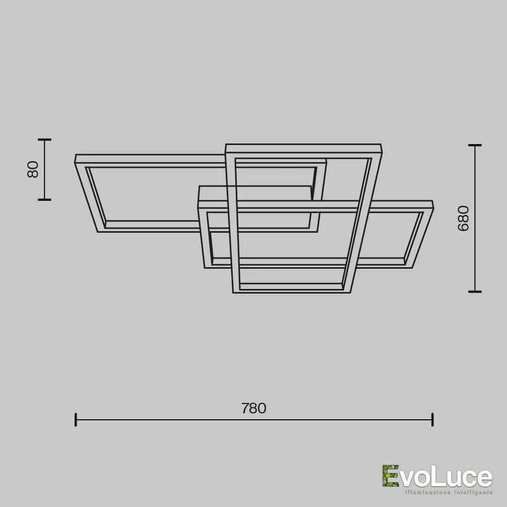 RIDA - Lampada da Soffitto Luxury 78W