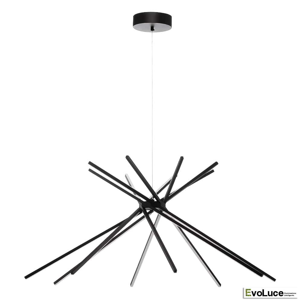 Nero / Calda 3000k SHANGHAI - Lampadario Luxury Hi-Ticket 54w