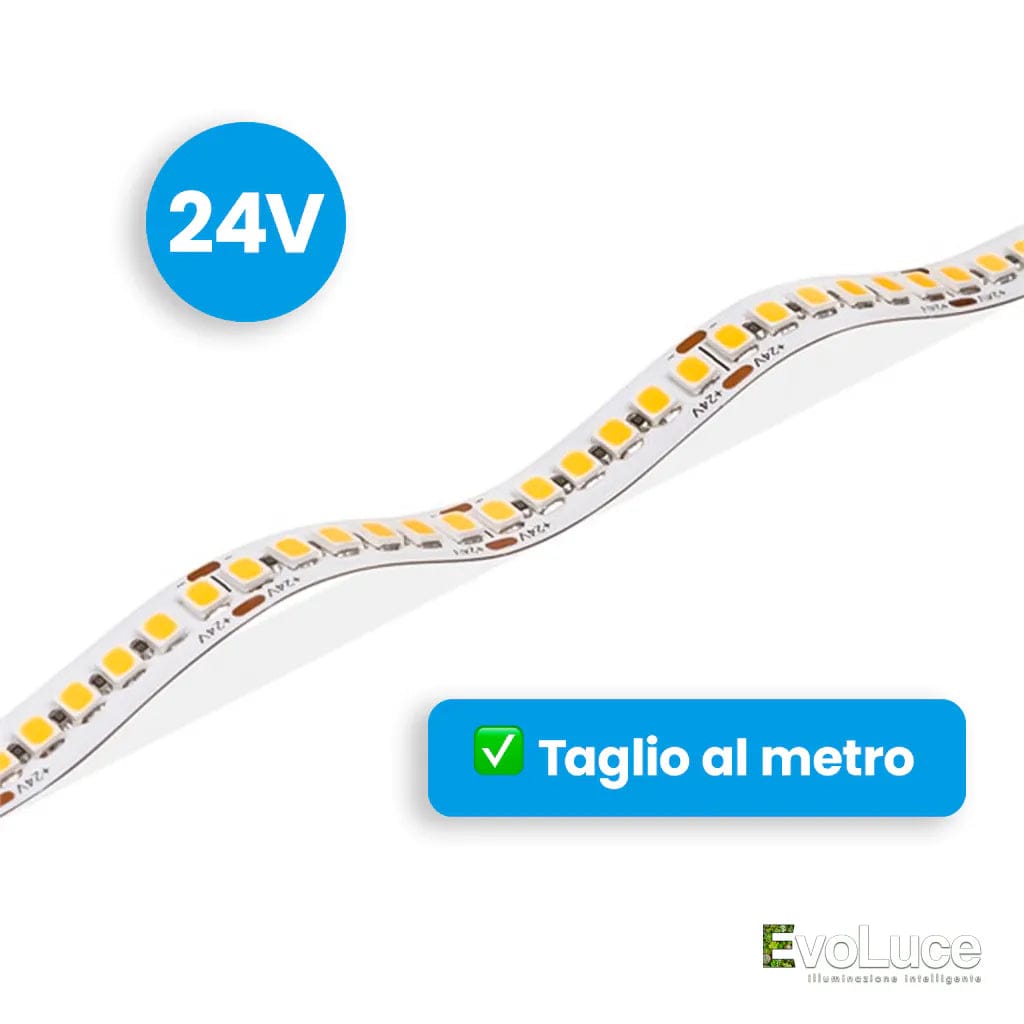 STRIP LED 12.6W/M - Striscia Led 24V - 240 Led/metro - 1134LM/M - 1 METRO