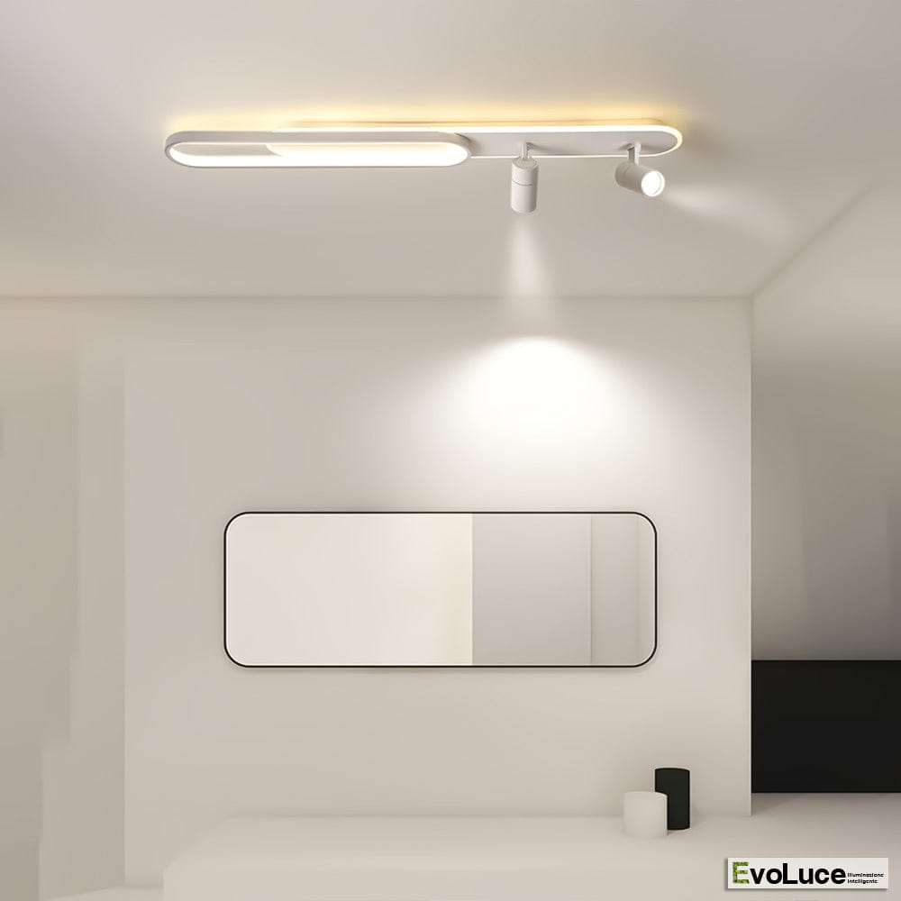 Lampadari e Pendenti &quot;SPOTTY&quot; - Lampadario Design con Faretti Spot 50w + Lampadine
