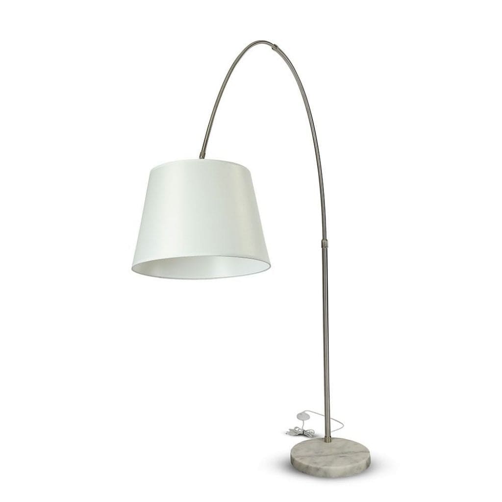 Lampade LED Piantana Ricurva con Portalampada E27 (Max 60W) Colore Bianco h: 196cm