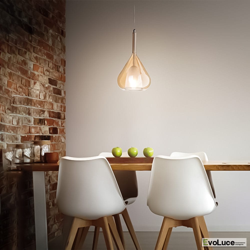 LILA 3 LINEARE by FABAS LUCE - Lampadario Luxury in vetro soffiato a mano MADE IN ITALY