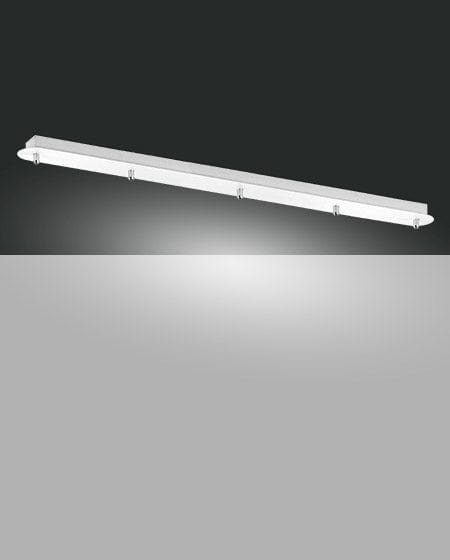 Bianco LILA by FABAS LUCE - Piastra Lineare 5 fori sfalzati MADE IN ITALY