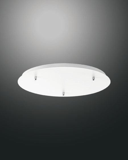 Bianco / 40cm LILA by FABAS LUCE - Piastra Tonda 3 fori sfalzati MADE IN ITALY