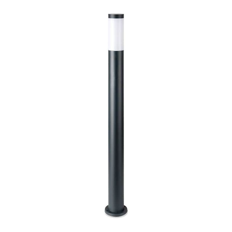 Paletto da giardino 110cm con Portalampada E27 (max 60W) in Acciaio Inossidabile Grigio IP44