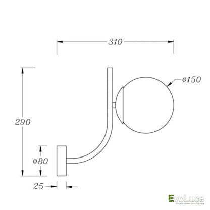 RENDEZ-VOUZ AP - Applique Design In Stile Retrò con Lampadina E14